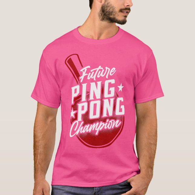 Camiseta Ping Pong Mesa Tênis Paddle Futuro Ping Pong Cha (Frente)