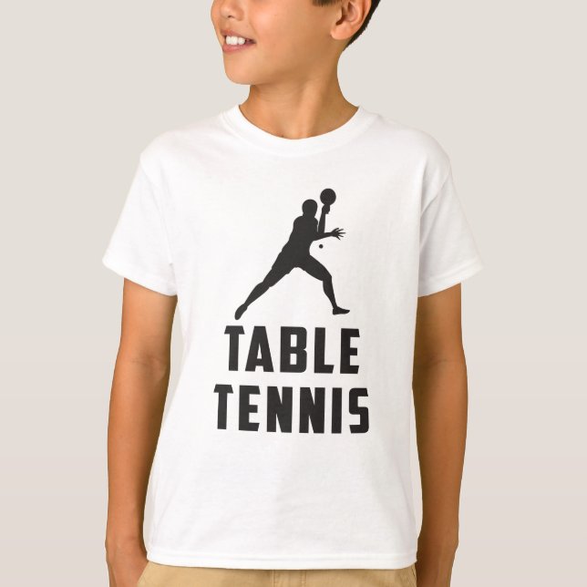 Camiseta Ping Pong Mesa Tênis Paddle Player Ideia do presen (Frente)