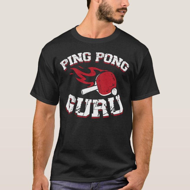 Camiseta Ping Pong Mesa Tênis Ping Pong Guru Paddle (Frente)