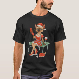 Camiseta Ping Pong Natal temido para amantes de gatos