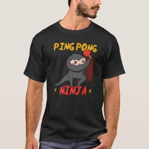 Camiseta Ping Pong Ninja Mesa Player Paddle Esporte
