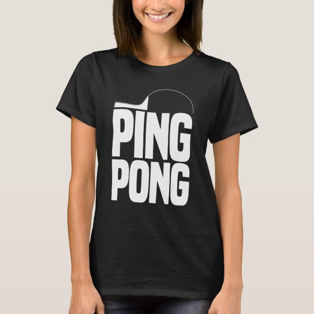 Camiseta Ping Pong Outfit Com Mesa Mesa Bat Tenni (Frente)