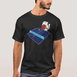 Camiseta Ping Pong Paddle Ladies Cat Mesa Player Ca