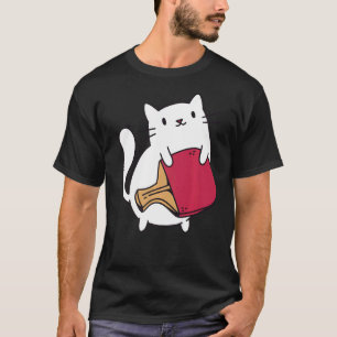 Camiseta Ping Pong Paddle Ladies Cat Mesa Player Ca