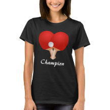 Ping Pong Paddle Mesa Heart-shirt personalizada