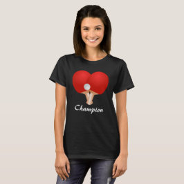 Camiseta Ping Pong Paddle Mesa Heart-shirt personalizada