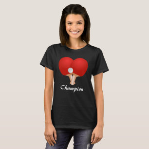 Camiseta Ping Pong Paddle Mesa Heart-shirt personalizada