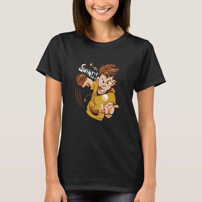 Camiseta Ping Pong Paddle Mesa player esporte (Frente)