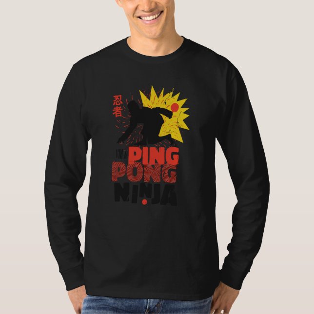 Camiseta Ping Pong Paddle Table Tennis sport ping pong ninj (Frente)
