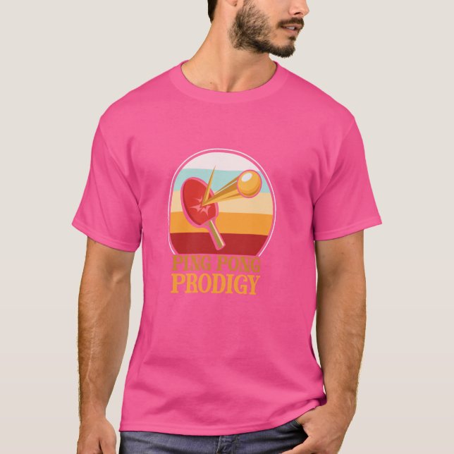 Camiseta Ping Pong Prodigy Tênis Mesa Racket (Frente)