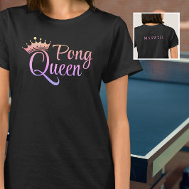 Camiseta Ping Pong Queen Pink Purple Name T-Shirt