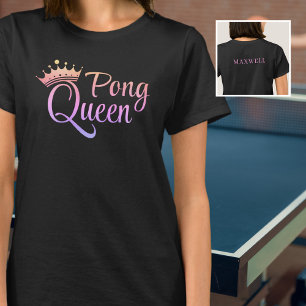 Camiseta Ping Pong Queen Pink Purple Name T-Shirt