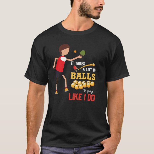 Camiseta Ping Pong - Tênis de Mesa de  tem muita piada (Frente)