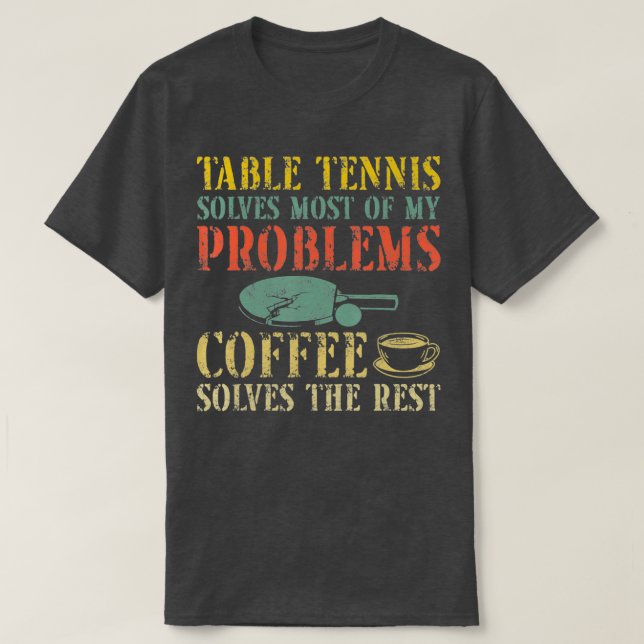 Camiseta Ping Pong - Tênis de Mesa do Café - Ping - Patilho (Frente do Design)
