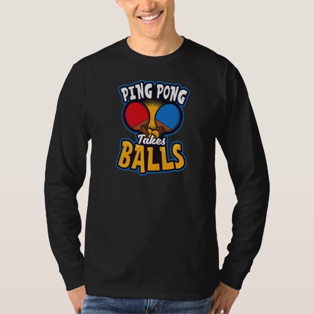Camiseta Ping Pong tira Mesa das bolas (Frente)