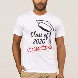 Camiseta Pingente de formatura da turma de 2020 em quarente