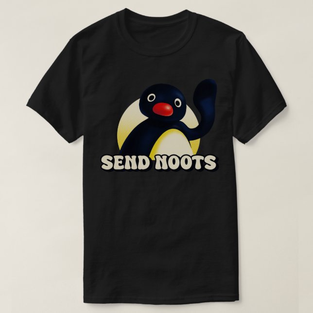 Camiseta Pingu Enviar Noots (Frente do Design)