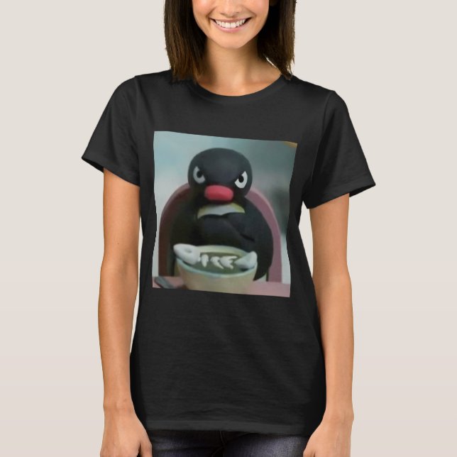 Camiseta pingu pinguim zangado (Frente)