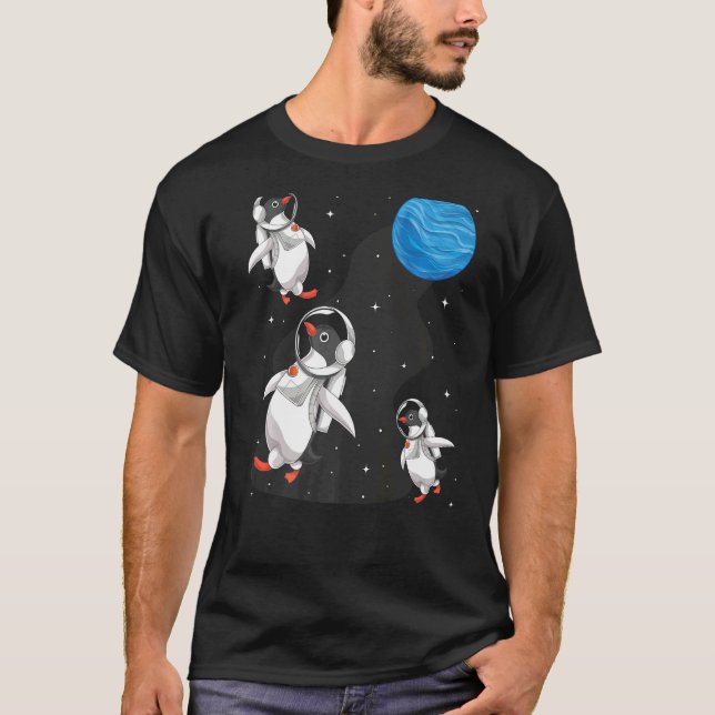 Camiseta Pinguim-A Viagem do Espaço Animal Antártico (Frente)