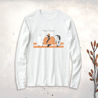 Camiseta Pinguim Abobora Fofa Funny Halloween