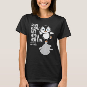 Camiseta Pinguim Algumas Pessoas Precisam De Cinco Alto
