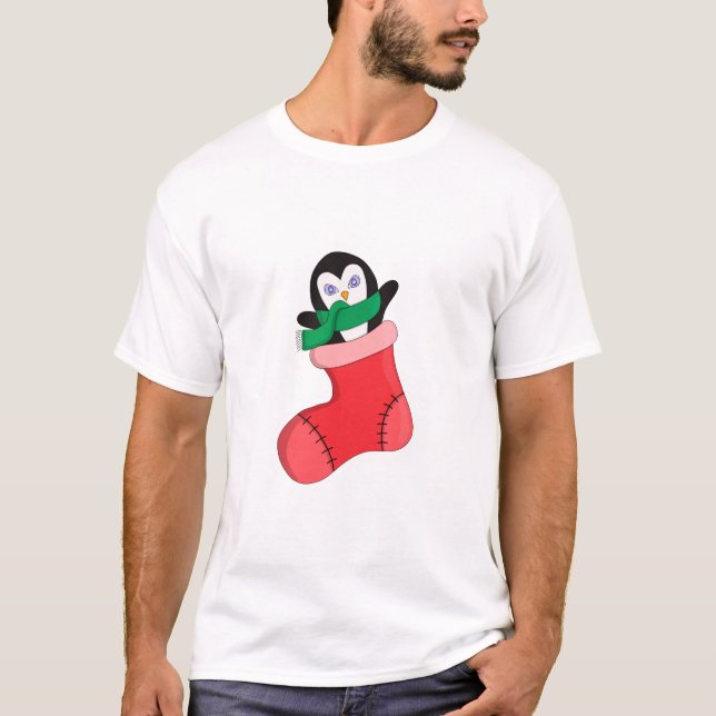 Camiseta Pinguim Aquecendo a Frio (Frente)