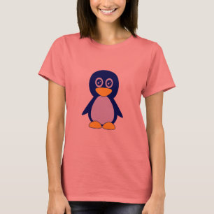 Camiseta Pinguim azul-marinho bonito