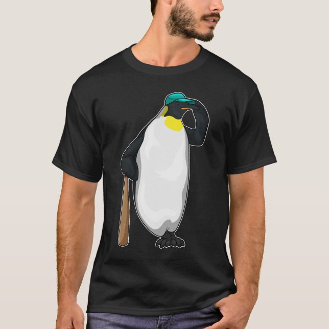Camiseta Pinguim Baseball Baco (Frente)