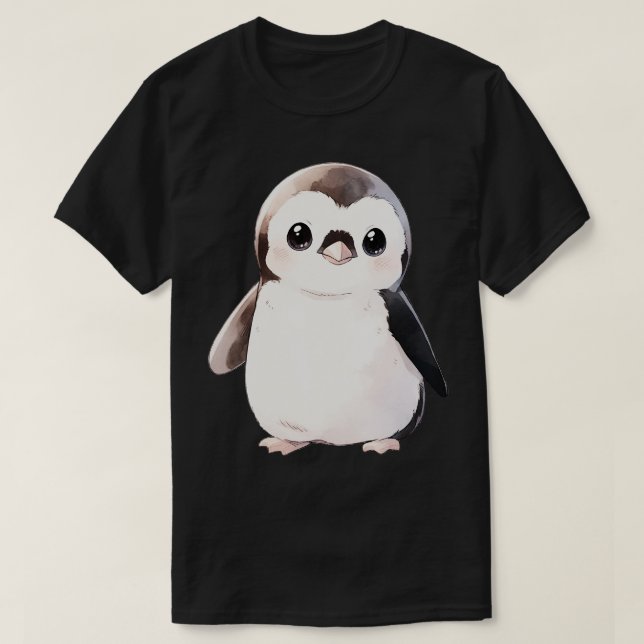 Camiseta Pinguim bebê bonito 4 (Frente do Design)