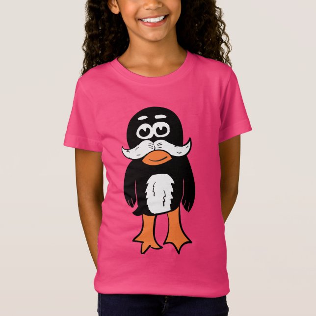 Camiseta Pinguim Bigode (Frente)