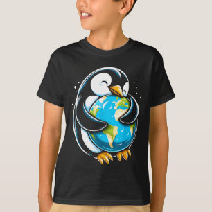Camiseta Pinguim Bonito Dia da Terra Envi - Dia da Terra En