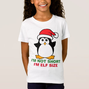 Camiseta Pinguim bonito do Natal eu não sou curto mim sou