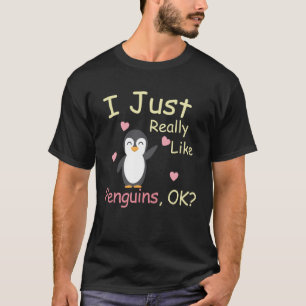 Camiseta Pinguim Bonito Eu Adoro Pinguins Ok Pengu