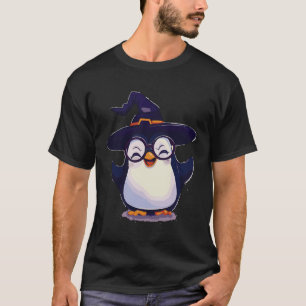 Camiseta Pinguim Bonito Face Design Halloween 2023 Figurume