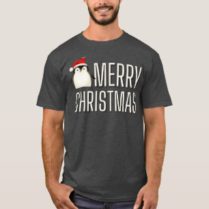 Camiseta Pinguim Bonito Feliz Natal