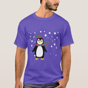 Camiseta Pinguim bonito na neve