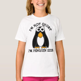 Camiseta Pinguim Bonito Não Sou Pequena Citação Engraçado