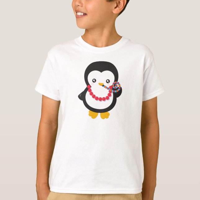 Camiseta Pinguim Bonito, Pinguim Pequeno, Assobio Do Partid (Frente)