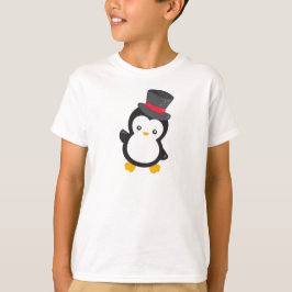 Camiseta Pinguim Bonito, Pinguim Pequeno, Chapéu Superior