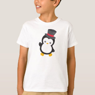 Camiseta Pinguim Bonito, Pinguim Pequeno, Chapéu Superior