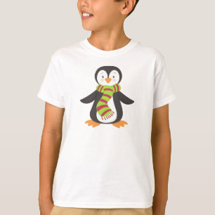 Camiseta Pinguim Bonito, Pinguim Pequeno, Pinguim Com Scarf