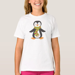 Camiseta Pinguim Bonito, Pinguim Pequeno, Pinguim Com Scarf