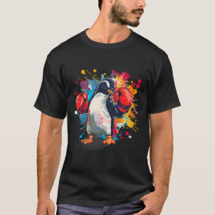 Camiseta Pinguim Boxeador Com Luvas de Boxe Kickboxing Engr