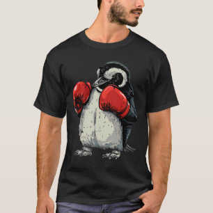 Camiseta Pinguim Boxeando Com Luvas de Boxe Kickboxing Engr