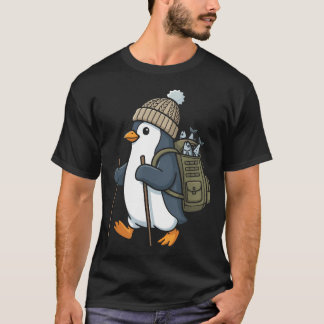 Camiseta Pinguim Caminhando Engraçado Fofo