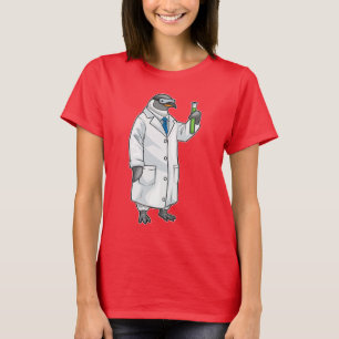 Camiseta Pinguim Cientista Tubo de ensaio Laboratório