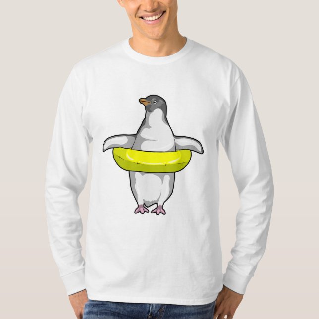Camiseta Pinguim com anel de Natação (Frente)