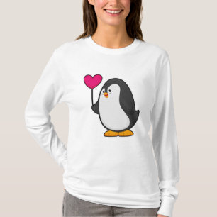 Camiseta Pinguim com balão de coração