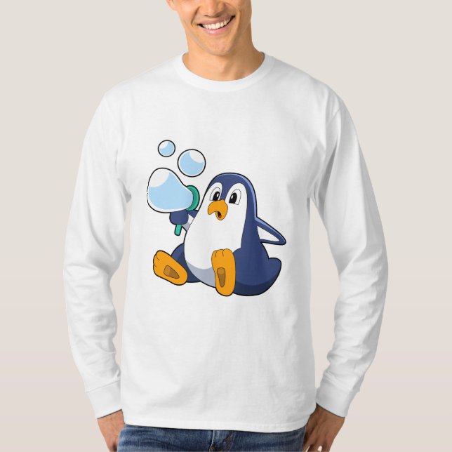 Camiseta Pinguim com bolhas de sabão.PNG (Frente)