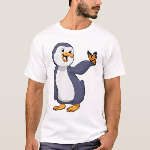 Camiseta Pinguim com borboleta
